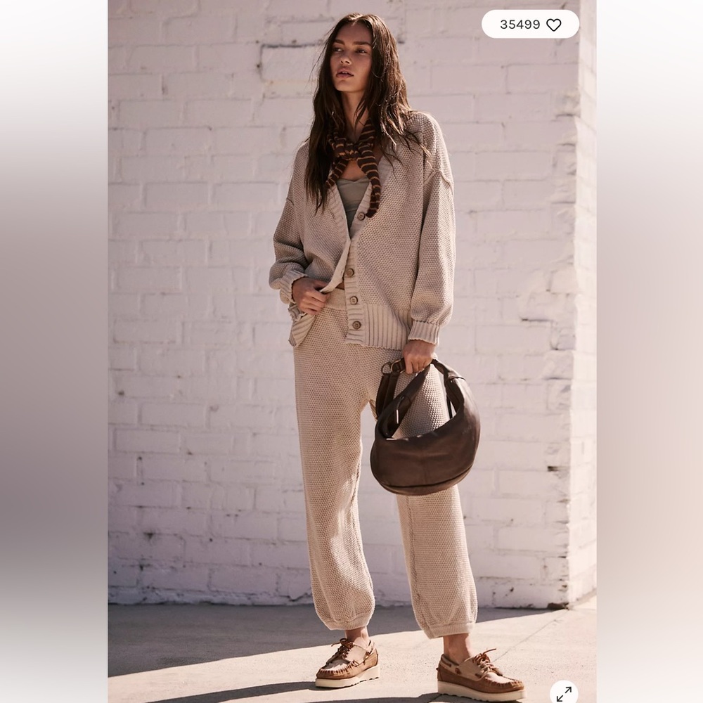 Free People Hailee Cardi Set (Tan)